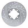 631-76013L Drilled/Slotted Brake Rotor [Silver], 1982-1985 Lexus/Toyota/Scion, Position: Front Left - image 1