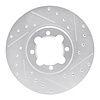 631-76013R Drilled/Slotted Brake Rotor [Silver], 1982-1985 Lexus/Toyota/Scion, Position: Front Right - image 1