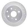 631-76014L Drilled/Slotted Brake Rotor [Silver], 1982-1985 Lexus/Toyota/Scion, Position: Rear Left - image 1