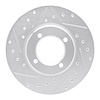 631-76015L Drilled/Slotted Brake Rotor [Silver], 1981-1982 Lexus/Toyota/Scion, Position: Front Left - image 1