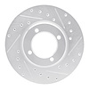 631-76015R Drilled/Slotted Brake Rotor [Silver], 1981-1982 Lexus/Toyota/Scion, Position: Front Right - image 1