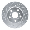 631-76016L Drilled/Slotted Brake Rotor [Silver], 1983-1986 Lexus/Toyota/Scion, Position: Front Left - image 1