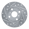631-76017L Drilled/Slotted Brake Rotor [Silver], 1983-1990 Lexus/Toyota/Scion, Position: Front Left - image 1