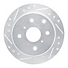 631-76019L Drilled/Slotted Brake Rotor [Silver], 1983-1984 Lexus/Toyota/Scion, Position: Rear Left - image 1