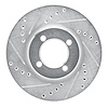 631-76020L Drilled/Slotted Brake Rotor [Silver], 1984-1987 Lexus/Toyota/Scion, Position: Front Left - image 1