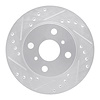 631-76021L Drilled/Slotted Brake Rotor [Silver], 1985-1988 Multiple Makes/Models, Position: Front Left - image 1