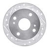 631-76023L Drilled/Slotted Brake Rotor [Silver], 1985-1987 Lexus/Toyota/Scion, Position: Rear Left - image 1