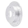 631-76023L Drilled/Slotted Brake Rotor [Silver], 1985-1987 Lexus/Toyota/Scion, Position: Rear Left - image 2