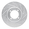 631-76024R Drilled/Slotted Brake Rotor [Silver], 1984-1987 Lexus/Toyota/Scion, Position: Front Right - image 1