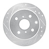 631-76025L Drilled/Slotted Brake Rotor [Silver], 1984-1988 Lexus/Toyota/Scion, Position: Rear Left - image 1