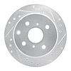 631-76025R Drilled/Slotted Brake Rotor [Silver], 1984-1988 Lexus/Toyota/Scion, Position: Rear Right - image 1