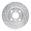631-76026L Drilled/Slotted Brake Rotor [Silver], 1986-1989 Lexus/Toyota/Scion, Position: Front Left - image 1