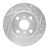 631-76026R Drilled/Slotted Brake Rotor [Silver], 1986-1989 Lexus/Toyota/Scion, Position: Front Right - image 1