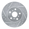 631-76027L Drilled/Slotted Brake Rotor [Silver], 1986-1989 Lexus/Toyota/Scion, Position: Front Left - image 1