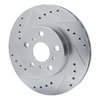 631-76027L Drilled/Slotted Brake Rotor [Silver], 1986-1989 Lexus/Toyota/Scion, Position: Front Left - image 2