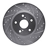 631-76028R Drilled/Slotted Brake Rotor [Silver], 1986-1992 Lexus/Toyota/Scion, Position: Front Right - image 1