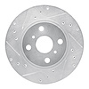 631-76032L Drilled/Slotted Brake Rotor [Silver], 1987-1992 Multiple Makes/Models, Position: Front Left - image 1