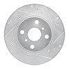631-76032R Drilled/Slotted Brake Rotor [Silver], 1987-1992 Multiple Makes/Models, Position: Front Right - image 1
