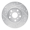 631-76036L Drilled/Slotted Brake Rotor [Silver], 1987-1991 Lexus/Toyota/Scion, Position: Front Left - image 1