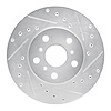 631-76036R Drilled/Slotted Brake Rotor [Silver], 1987-1991 Lexus/Toyota/Scion, Position: Front Right - image 1