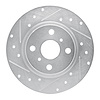 631-76037L Drilled/Slotted Brake Rotor [Silver], 1987-1989 Lexus/Toyota/Scion, Position: Rear Left - image 1