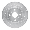 631-76037R Drilled/Slotted Brake Rotor [Silver], 1987-1989 Lexus/Toyota/Scion, Position: Rear Right - image 1