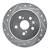631-76038L Drilled/Slotted Brake Rotor [Silver], 1988-1991 Lexus/Toyota/Scion, Position: Rear Left - image 1