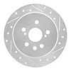 631-76038R Drilled/Slotted Brake Rotor [Silver], 1988-1991 Lexus/Toyota/Scion, Position: Rear Right - image 1