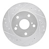 631-76040L Drilled/Slotted Brake Rotor [Silver], 1989-1992 Lexus/Toyota/Scion, Position: Front Left - image 1
