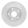 631-76040R Drilled/Slotted Brake Rotor [Silver], 1989-1992 Lexus/Toyota/Scion, Position: Front Right - image 1