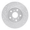 631-76041L Drilled/Slotted Brake Rotor [Silver], 1988-1993 Lexus/Toyota/Scion, Position: Front Left - image 1