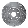 631-76042L Drilled/Slotted Brake Rotor [Silver], 1987-1991 Lexus/Toyota/Scion, Position: Front Left - image 1