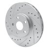 631-76042L Drilled/Slotted Brake Rotor [Silver], 1987-1991 Lexus/Toyota/Scion, Position: Front Left - image 2