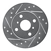 631-76043L Drilled/Slotted Brake Rotor [Silver], 1990-1991 Lexus/Toyota/Scion, Position: Front Left - image 1
