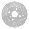 631-76043R Drilled/Slotted Brake Rotor [Silver], 1990-1991 Lexus/Toyota/Scion, Position: Front Right - image 1