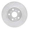 631-76044L Drilled/Slotted Brake Rotor [Silver], 1990-1991 Lexus/Toyota/Scion, Position: Front Left - image 1