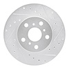 631-76044R Drilled/Slotted Brake Rotor [Silver], 1990-1991 Lexus/Toyota/Scion, Position: Front Right - image 1