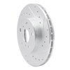 631-76044R Drilled/Slotted Brake Rotor [Silver], 1990-1991 Lexus/Toyota/Scion, Position: Front Right - image 2