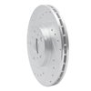 631-76045L Drilled/Slotted Brake Rotor [Silver], 1990-1993 Lexus/Toyota/Scion, Position: Front Left - image 2