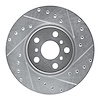 631-76045R Drilled/Slotted Brake Rotor [Silver], 1990-1993 Lexus/Toyota/Scion, Position: Front Right - image 1