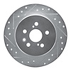 631-76046L Drilled/Slotted Brake Rotor [Silver], 1990-1993 Lexus/Toyota/Scion, Position: Rear Left - image 1