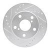 631-76047L Drilled/Slotted Brake Rotor [Silver], 1991-1995 Lexus/Toyota/Scion, Position: Front Left - image 1