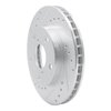 631-76047L Drilled/Slotted Brake Rotor [Silver], 1991-1995 Lexus/Toyota/Scion, Position: Front Left - image 2