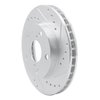 631-76047R Drilled/Slotted Brake Rotor [Silver], 1991-1995 Lexus/Toyota/Scion, Position: Front Right - image 2
