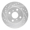 631-76049L Drilled/Slotted Brake Rotor [Silver], 1991-1999 Lexus/Toyota/Scion, Position: Front Left - image 1