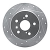 631-76053L Drilled/Slotted Brake Rotor [Silver], 1992-2003 Lexus/Toyota/Scion, Position: Rear Left - image 1