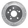 631-76054L Drilled/Slotted Brake Rotor [Silver], 1992-2003 Lexus/Toyota/Scion, Position: Rear Left - image 1
