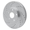 631-76055L Drilled/Slotted Brake Rotor [Silver], 1999-2007 Lexus/Toyota/Scion, Position: Front Left - image 2