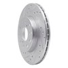 631-76058L Drilled/Slotted Brake Rotor [Silver], 1992-1995 Lexus/Toyota/Scion, Position: Rear Left - image 2