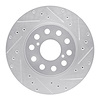 631-76058R Drilled/Slotted Brake Rotor [Silver], 1992-1995 Lexus/Toyota/Scion, Position: Rear Right - image 1